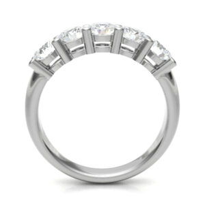 Classic Five-Stone Diamond Ring 18 Gold / Platinum