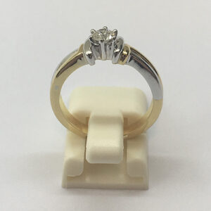 Two Tone Solitaire 0.25 Diamond Engagement Ring