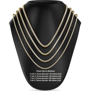 11.70 – 13.86 Ct. Diamond Rivera Necklace in 18k Gold