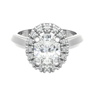 Classic Halo Ring for Oval Shaped Diamonds 18k Gold / Platinum